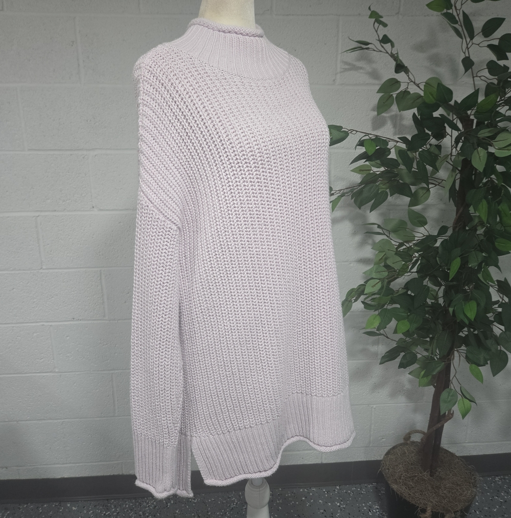 Haven Fishermans Organic Cotton Rolled Neck Coastal Sweater Chunky Knit Large